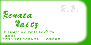 renata maitz business card